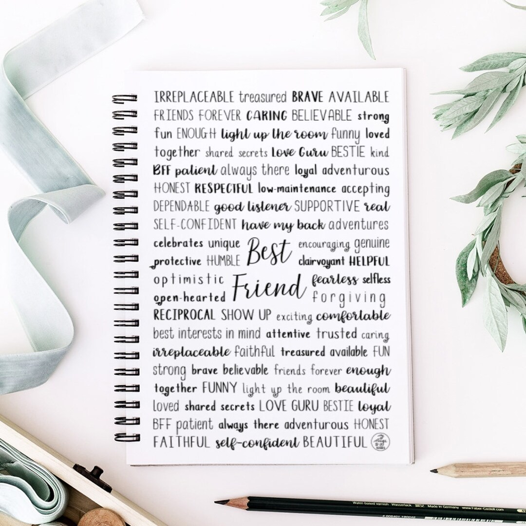 Best Friend Spiral Notebook | Spiral Notebook | Custom Notebook ...