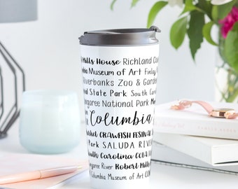 Personalized Columbia SC Travel Coffee Mug | Unique Columbia Gift | Custom Realtor Closing Gift gift | Custom Housewarming Gift gift