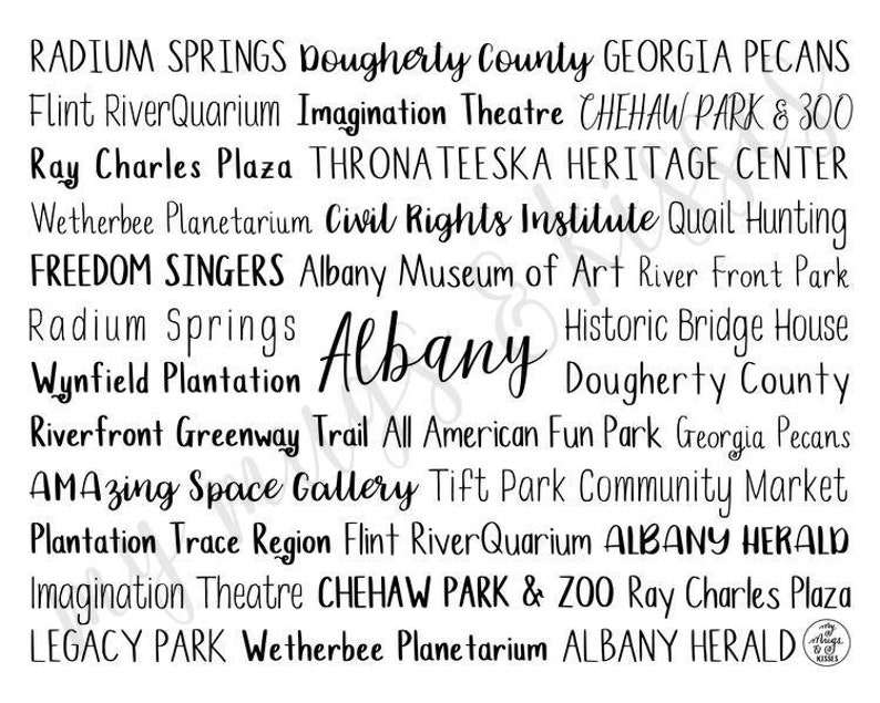 Albany GA Digital Download Albany GA Printable Art Print Etsy