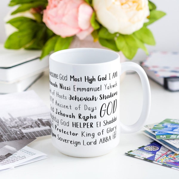 Names of God Mug | Coffee Mug | Custom Mug | Custom Coffee Mug | Personalized Mug | Personalized Gift | Custom Gift | Christian Gift | Bible