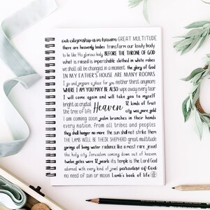 Heaven Spiral Notebook Journal with Pocket | Personalized Unique Heaven Gift | Custom Bible Gift | Custom Jesus Gift