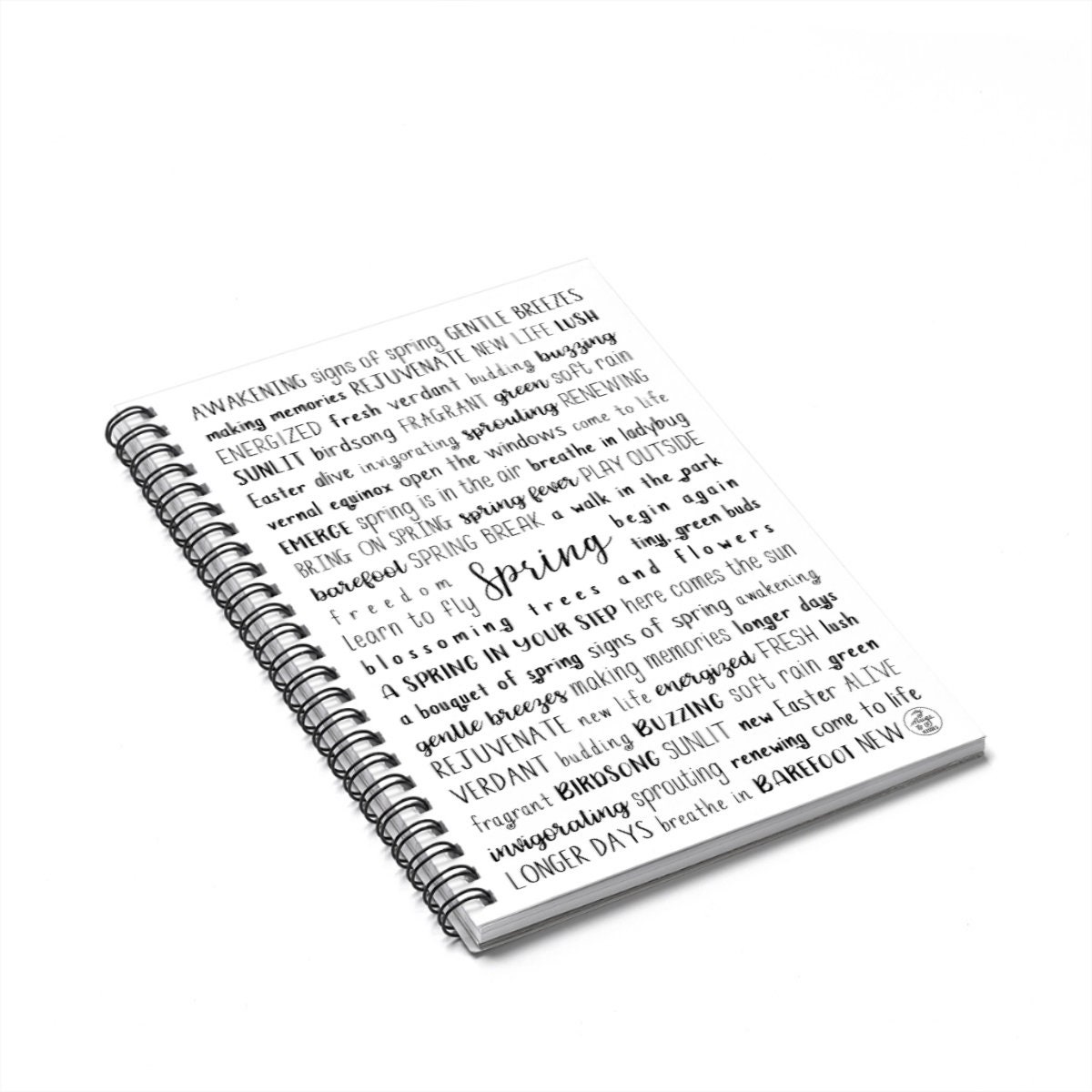 Spring Spiral Notebook Spring Custom Notebook Etsy