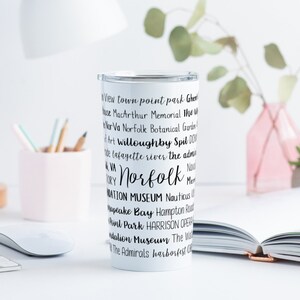 Norfolk, VA Tumbler | Custom Tumbler | Custom Mug | Personalized Mug | Personalized Gift | Insulated | Stainless Steel | Virginia Gift