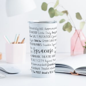 Syracuse, NY Tumbler | Custom Tumbler | Custom Mug | Personalized Mug | Personalized Gift | Insulated | Stainless Steel | New York Gift