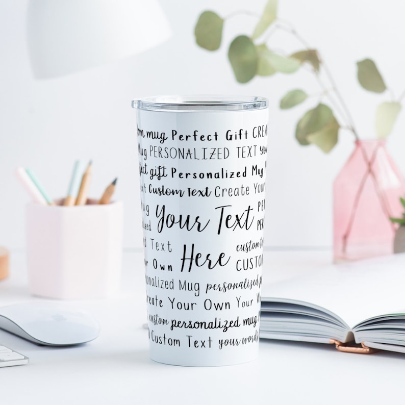 Stainless Steel Word cloud Tumbler with your own meaningful words