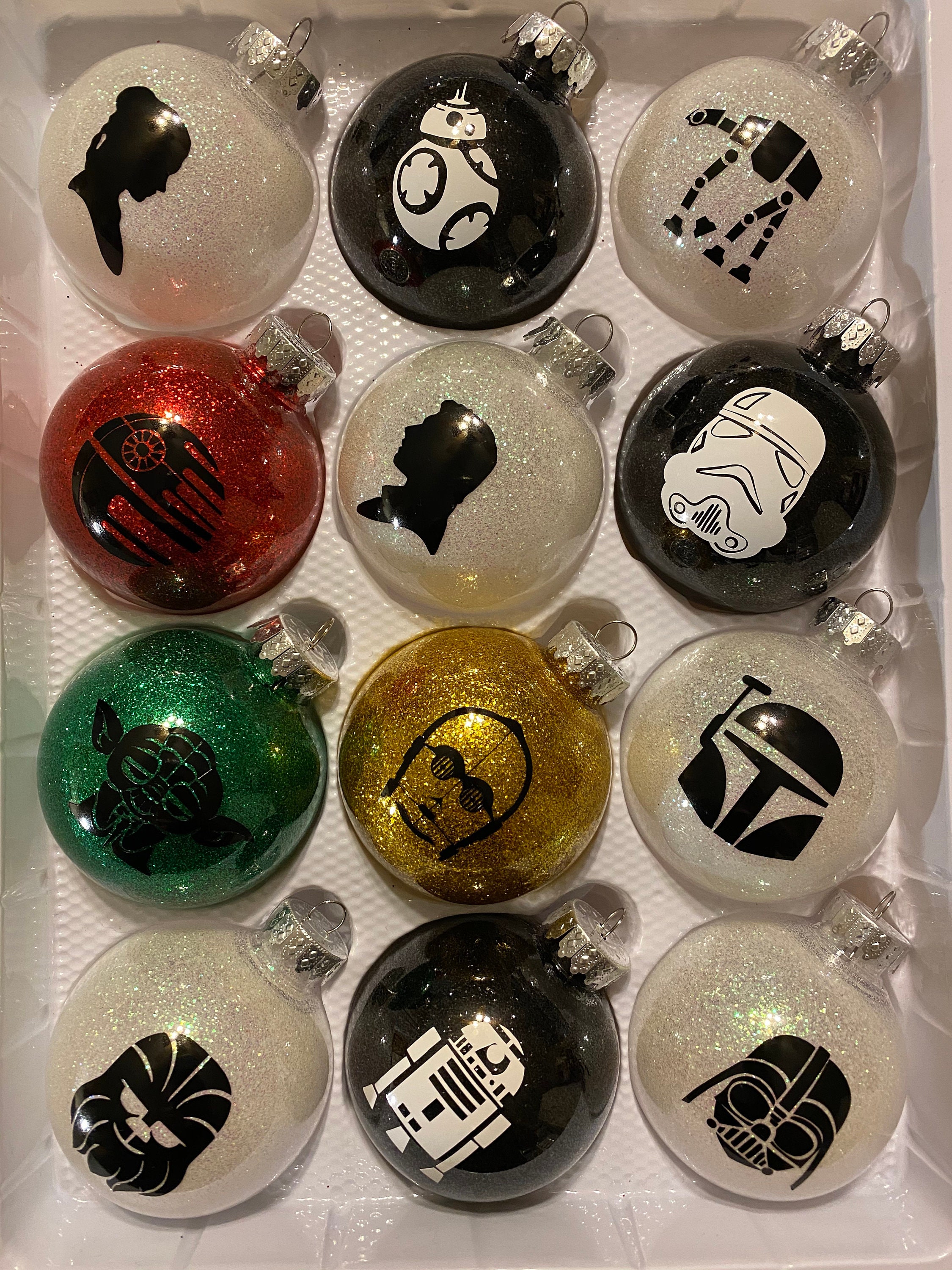 Star Wars Ornaments Set of 12 Etsy