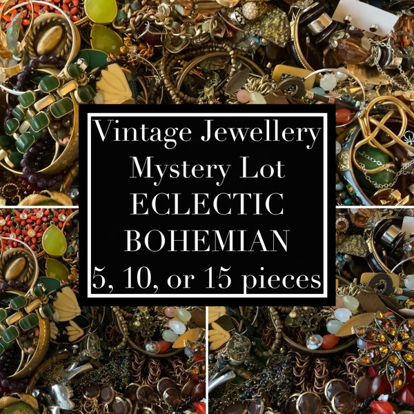 80er und 90er Jahre Schmuck Überraschungs Lot - Eclectic Boho - Vintage Schmuck Lot - Individueller Schmuck Lot - Tragbar - Mystery Schmuck Lot