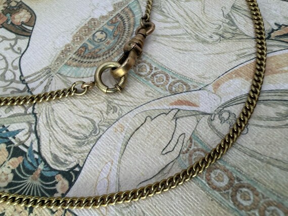 Antique Victorian H.F.B. (Henry F. Barrows) Gold Filled Pocket Watch Chain