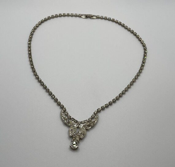 Vintage 1950s/60s Rhinestone 17 inch long Necklace - image 6