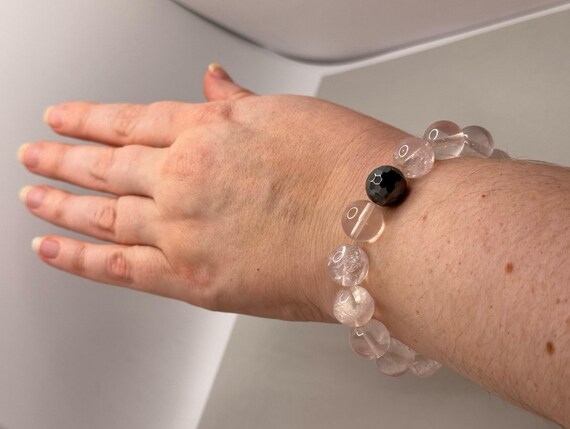 Vintage 2000s DENISE COX Gemstone Bracelet - Rose Quartz and