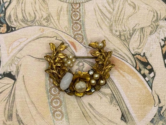 Vintage 1930s/40s unsigned Miriam Haskell Frank H… - image 7