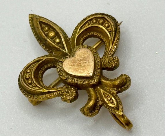 Antique Victorian 1900s Gold Filled Small Pin - F… - image 1