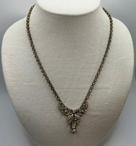 Vintage 1950s/60s Rhinestone 17 inch long Necklace - image 5