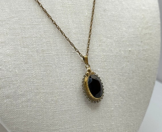 Vintage 1940s Gold Filled Pendant Necklace - Oval… - image 8