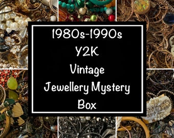 Boîte mystère à bijoux vintage - lot de bijoux des années 1980-1990 - boîte à bijoux personnalisée - lot mystère de bijoux de l'an 2000 - choisissez votre style