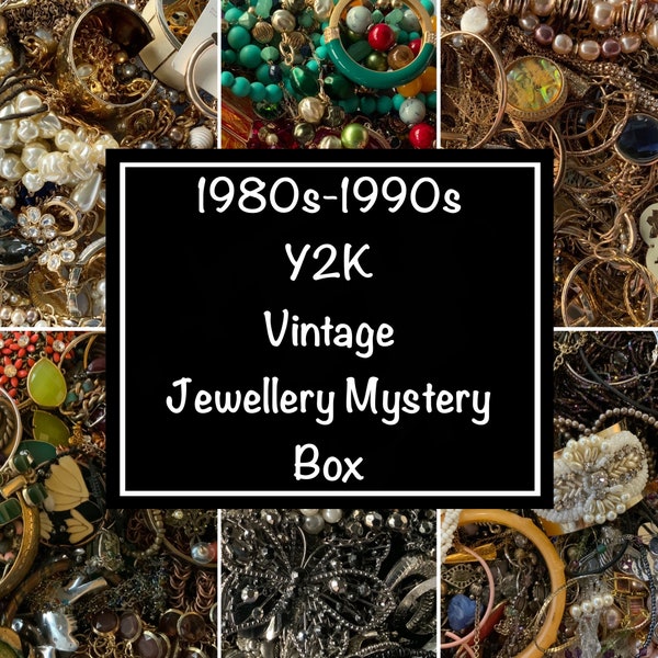 Vintage Sieraden Mystery Box - Jaren 80-1990 Sieraden Lot - Aangepaste sieradendoos - Y2K Sieraden Mystery Lot - Kies uw stijl