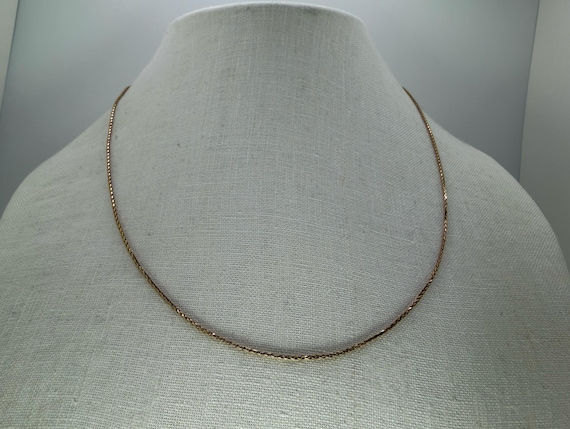 Vintage 10K Gold ITALY Wheat Link Chain 18 inch long