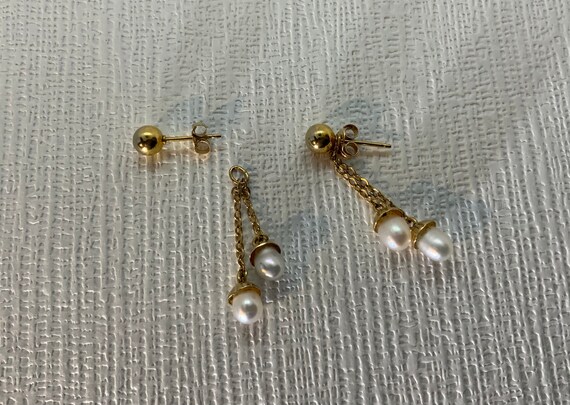 13Pair Natural Pearl dangle earrings pave rhinestone drop earrings gem Fashion jewelry