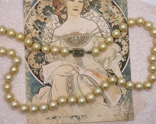Caprilite Collana Girocollo Vintage Con Grandi Perle Finte 18mm, Lunghezza Regolabile, 20 Colori