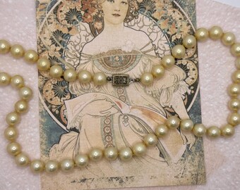 Caprilite Collana Girocollo Vintage Con Grandi Perle Finte 18mm, Lunghezza Regolabile, 20 Colori
