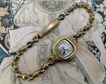 10k RGP Gold 1945 Bulova Wind-up Watch - Etsy display picture 2