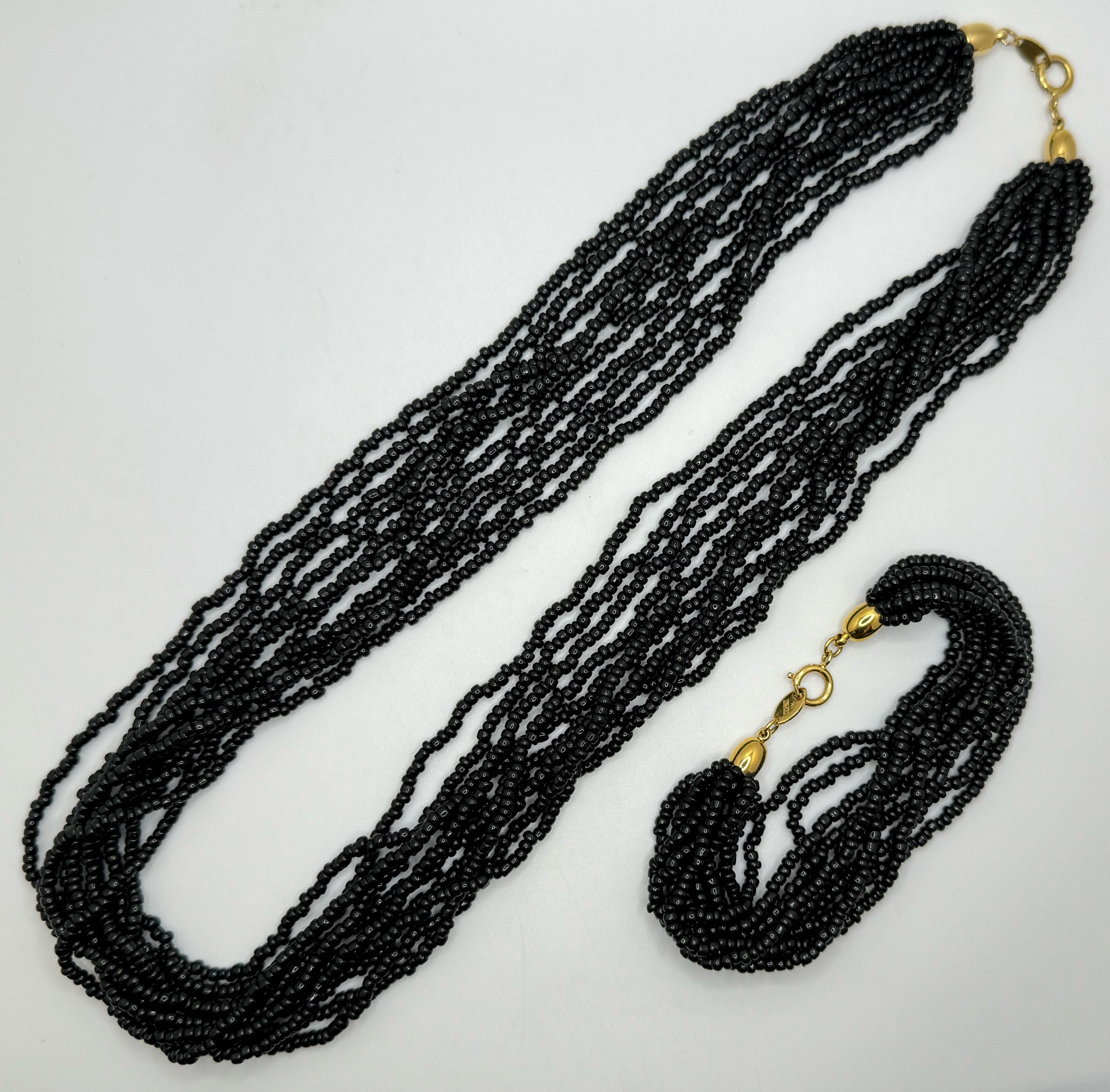 Trifari Gold Multi Strand Necklace - Etsy