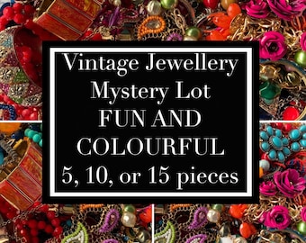 80s and 90s Jewellery Surprise Lot - Fun and Colourful Jewellery - Vintage Jewellery Lot - Custom Lot - Wearable Mystery Jewellery Lot