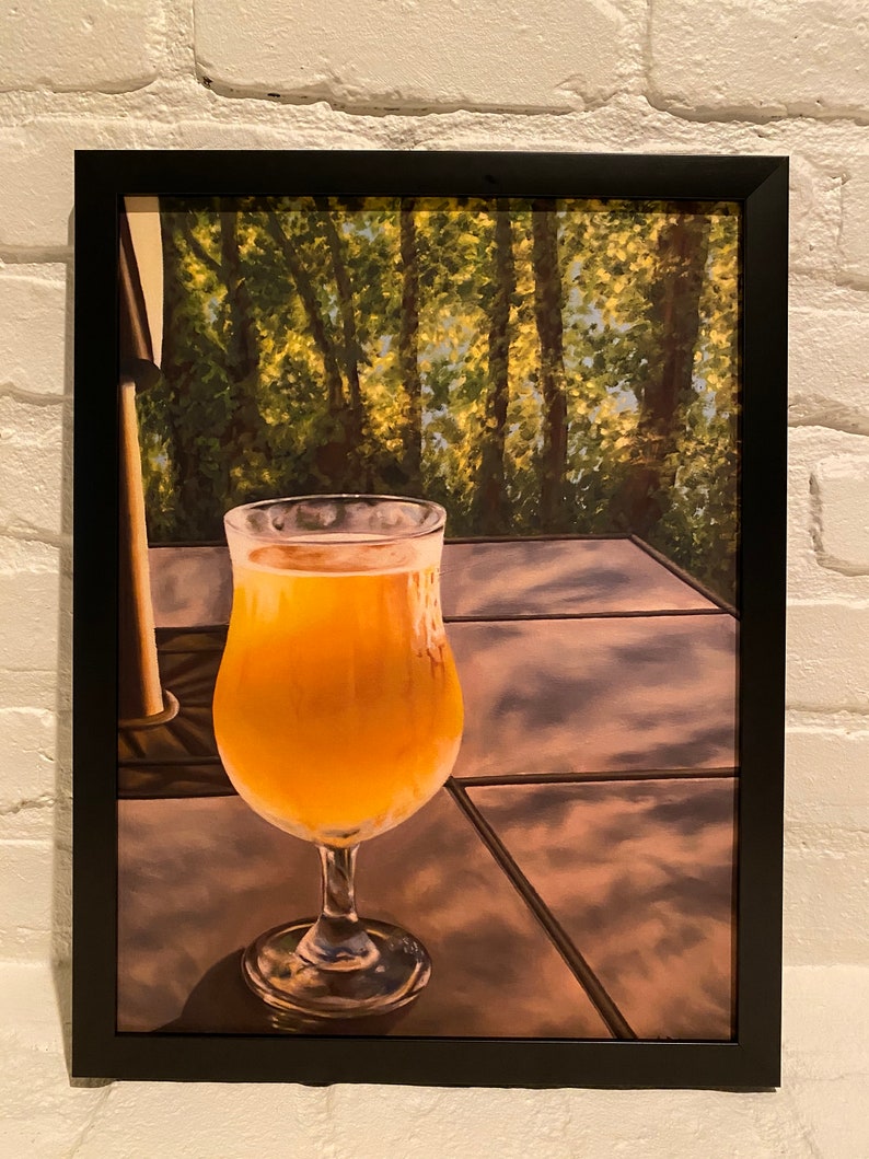 Beer Glass Painting Print. Bar Wall Art. Bar Decor. Home Bar Etsy