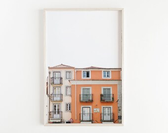 lisbon portugal apartment print, travel wall art, travel photography, home decor, large wall art, gift for traveler, europe souvenir, city