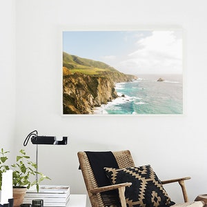 ocean large wall art, big sur print, big sur home decor, landscape decor, waves wall art, travel wall art, california coastline art print