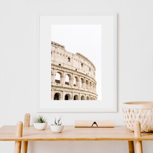 rome photography, rome colosseum wall art, italy print, travel photography print, minimalist wall decor, large wall art, beige statement art