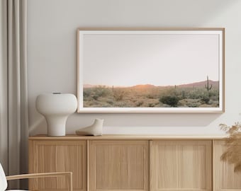 Impresión de paisaje de saguaro, impresión de cactus, arte de pared con puesta de sol en Tucson, Arizona, impresión botánica, arte de pared con cactus, impresión de arte del desierto del suroeste