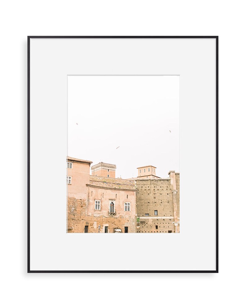 Rome photography rome rooftops minimalist wall art italy Etsy