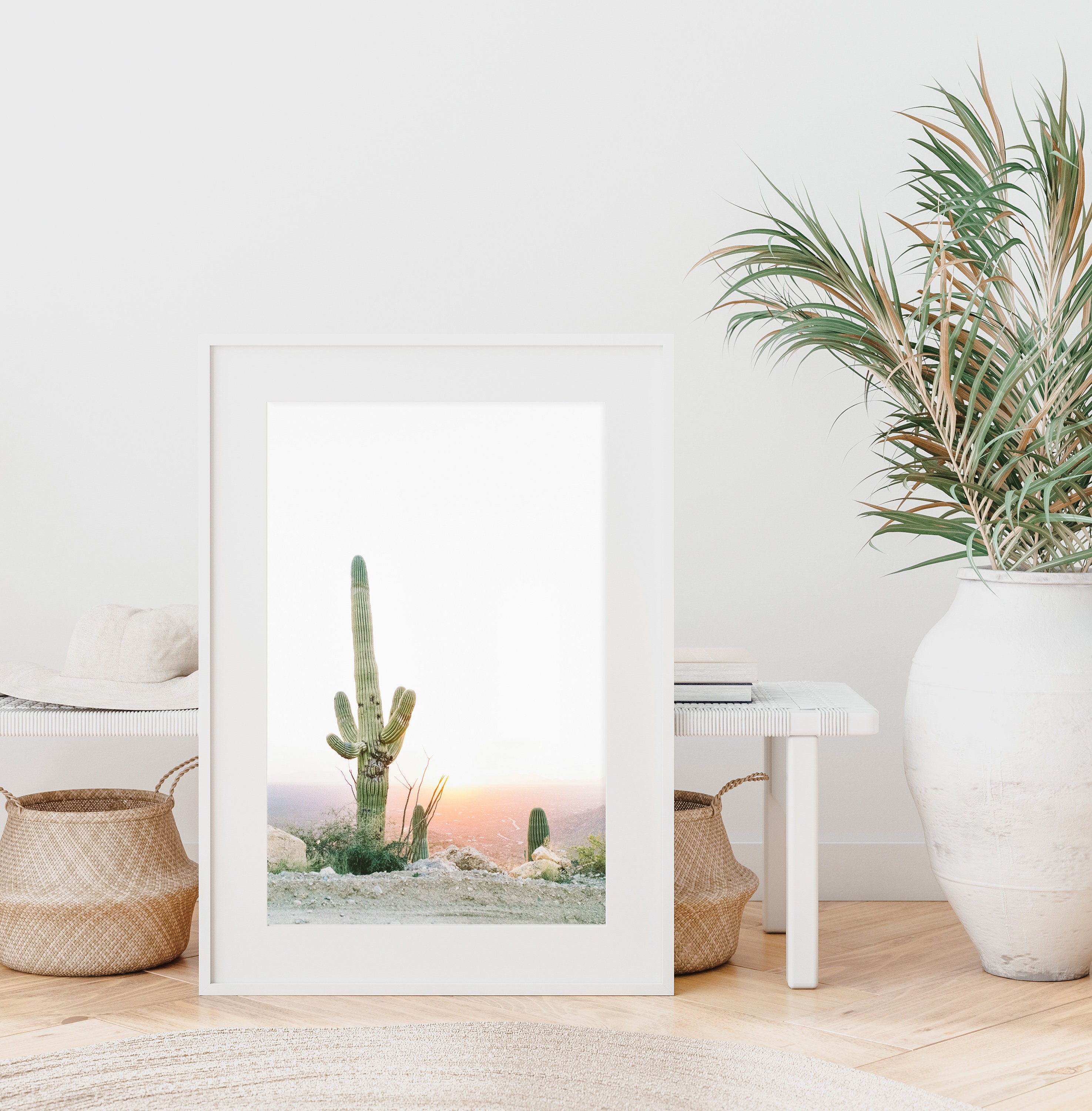 Cactus Print Saguaro Cactus Wall Art Botanical Wall Art Etsy