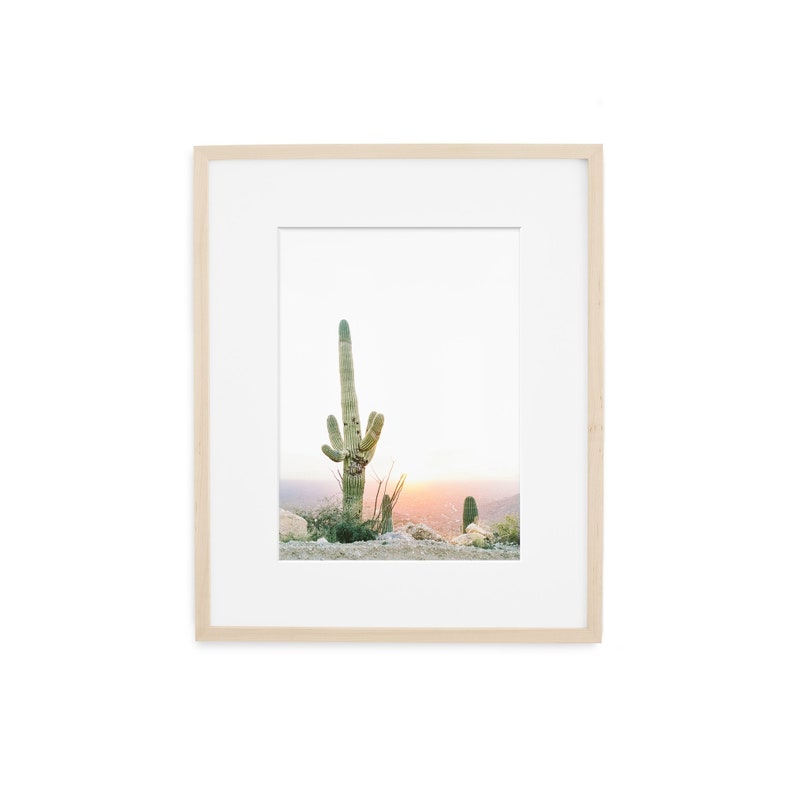 cactus print, boho wall art, saguaro cactus print, tucson arizona wall art, travel large wall art, botanical, succulent wall art image 4