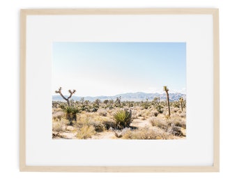 Joshua Tree Desert Landscape Photography Print, National Park, Boho Southwestern Wall Art