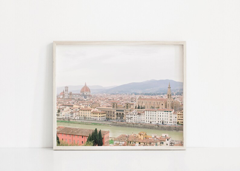 florence wall art, florence italy photography, travel art print, travel large wall art, europe photo, home decor, statement art, cityscape image 1