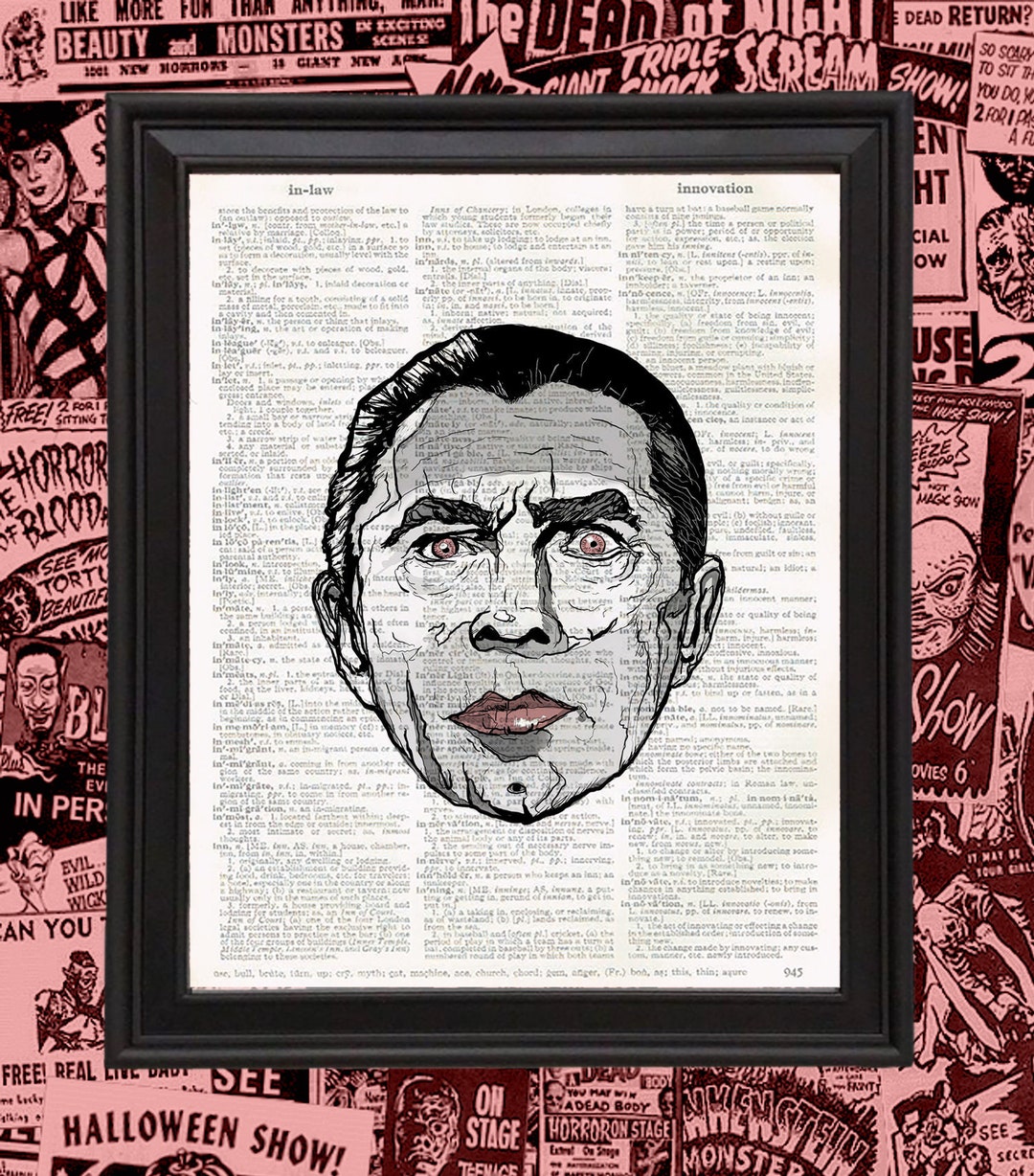 Pop Art Bela Lugosi Dracula 1931 8x10 Print on Upcycled - Etsy