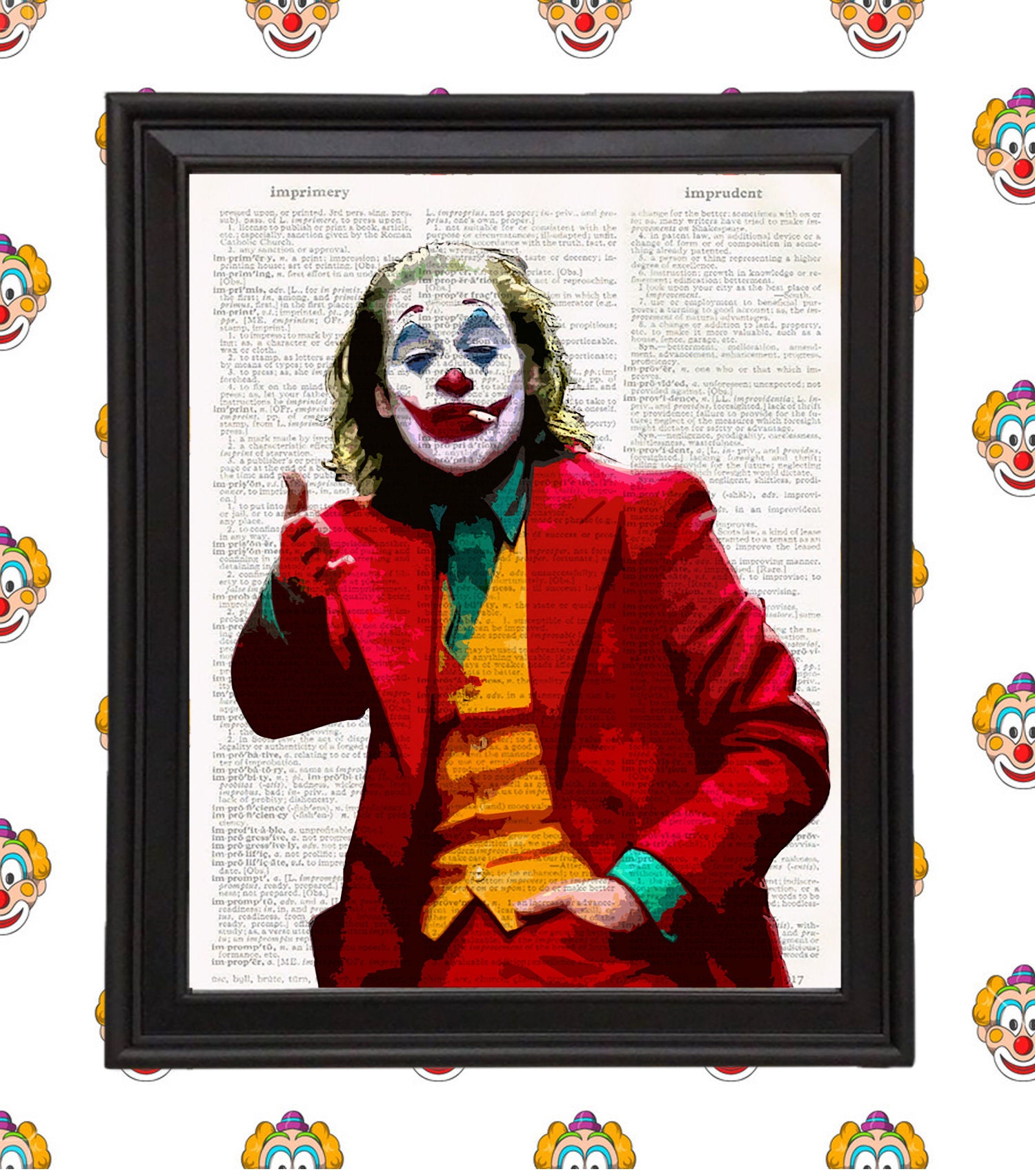 BATMAN Movie Poster FRAMED Joker Film Art Print for Home Decor Gift Ideas