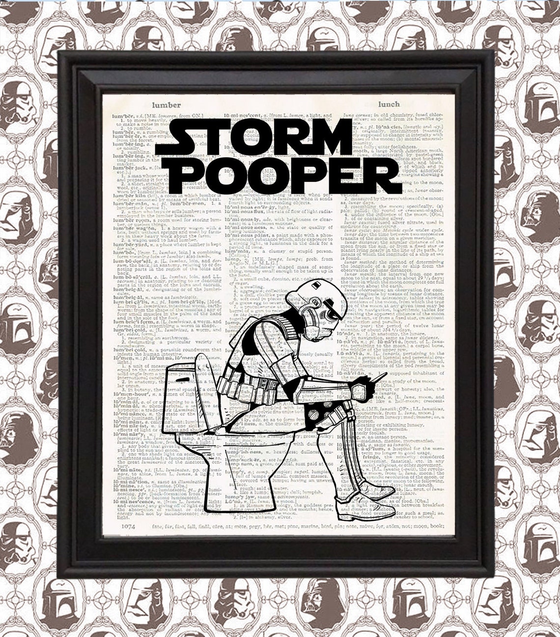 Storm Pooper Funny Star Wars Bathroom Art Storm Pooper Joke Etsy