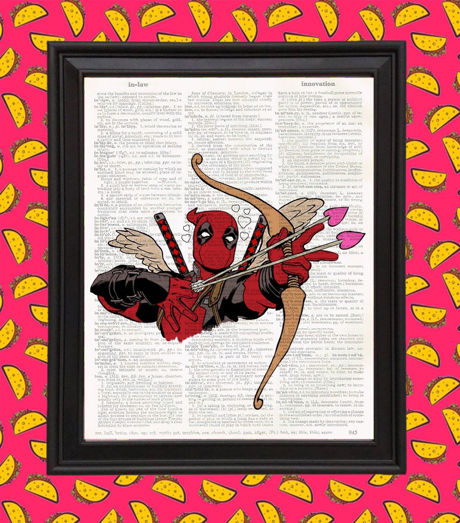 Deadpool as Cupid Valentine's Day Gift for Him Anniversary - Etsy