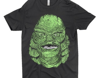 Gill-Man Creature From The Black Lagoon T-Shirt Men's Women's Youth Classic Horror Film Tee Goth Gift For Horror Fan Next Level 3600 Premium