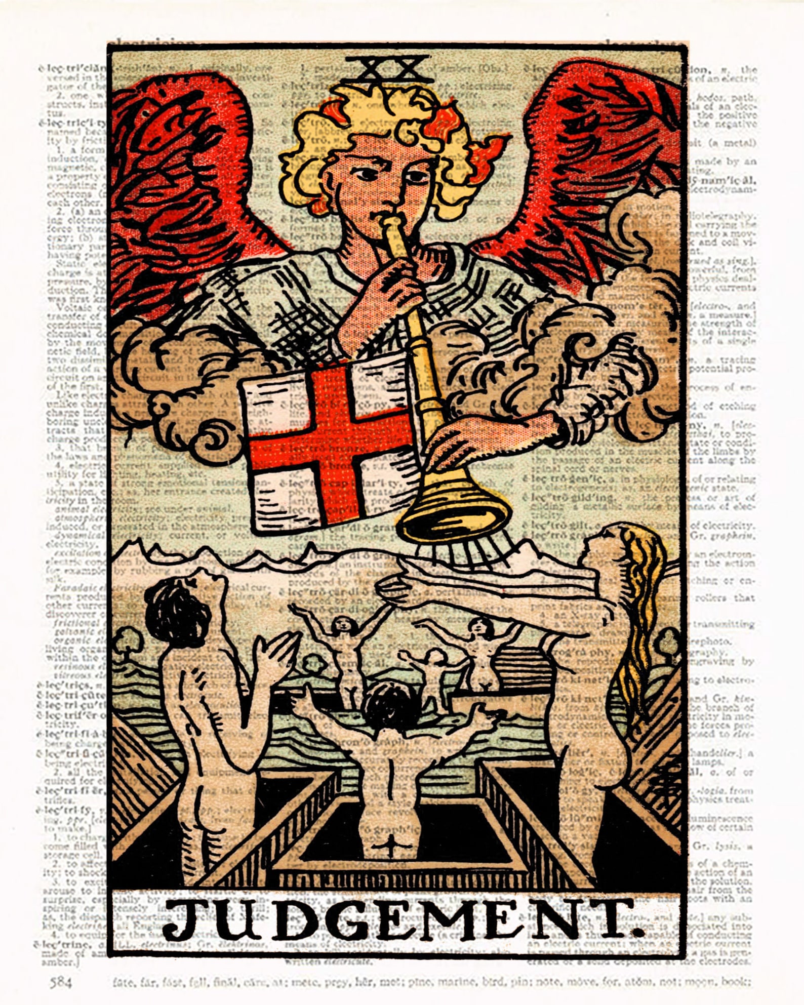 Judgement Tarot Card Art Print Tarot Reading Alchemy Magic Etsy