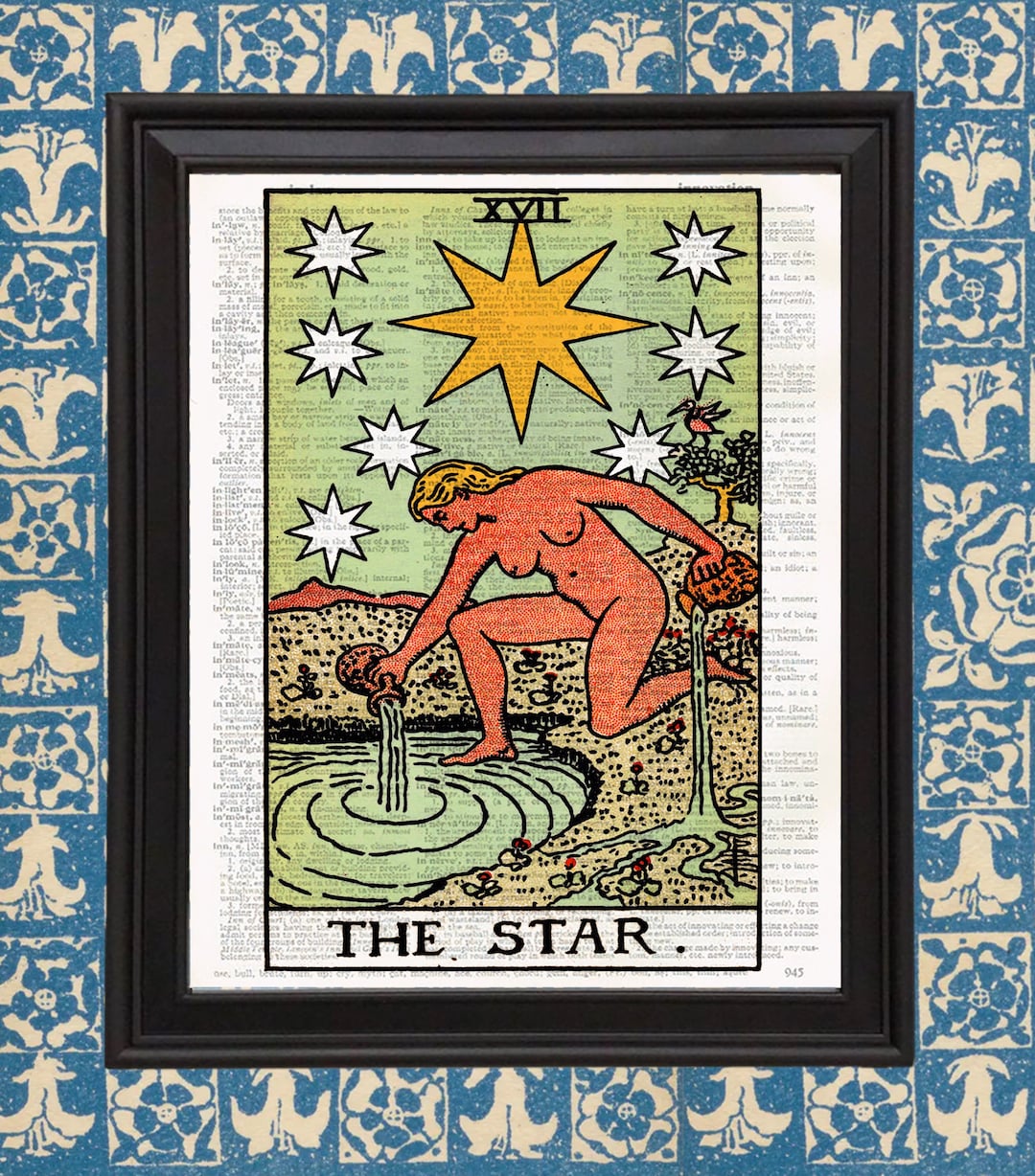 The Star Tarot Card Art Print Couples Gift Tarot Reading Alchemy Magic