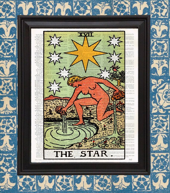 The Star Tarot Card Art Print Couples Gift Tarot Reading Etsy