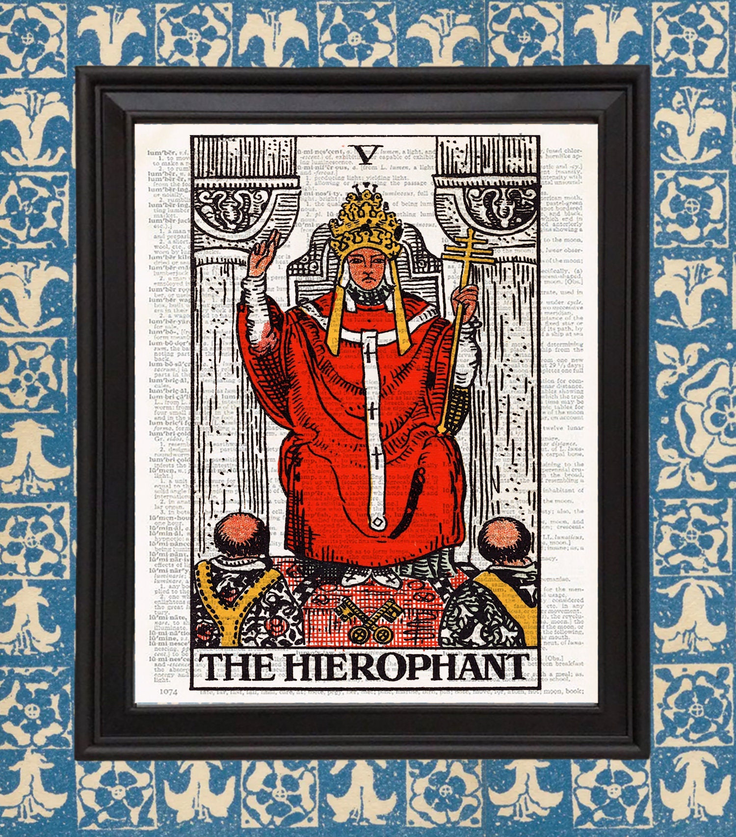 The Hierophant Tarot Card Art Print Major Arcana Gothic Home - Etsy