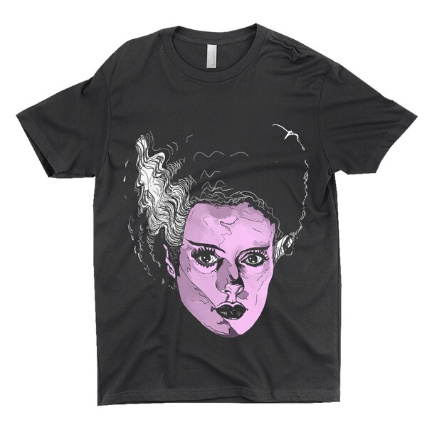 T-shirt Unisexe Gildan La Mariée De Frankenstein - Coton - Impression Graphique - Taille Regular - Neuf Avec étiquettes