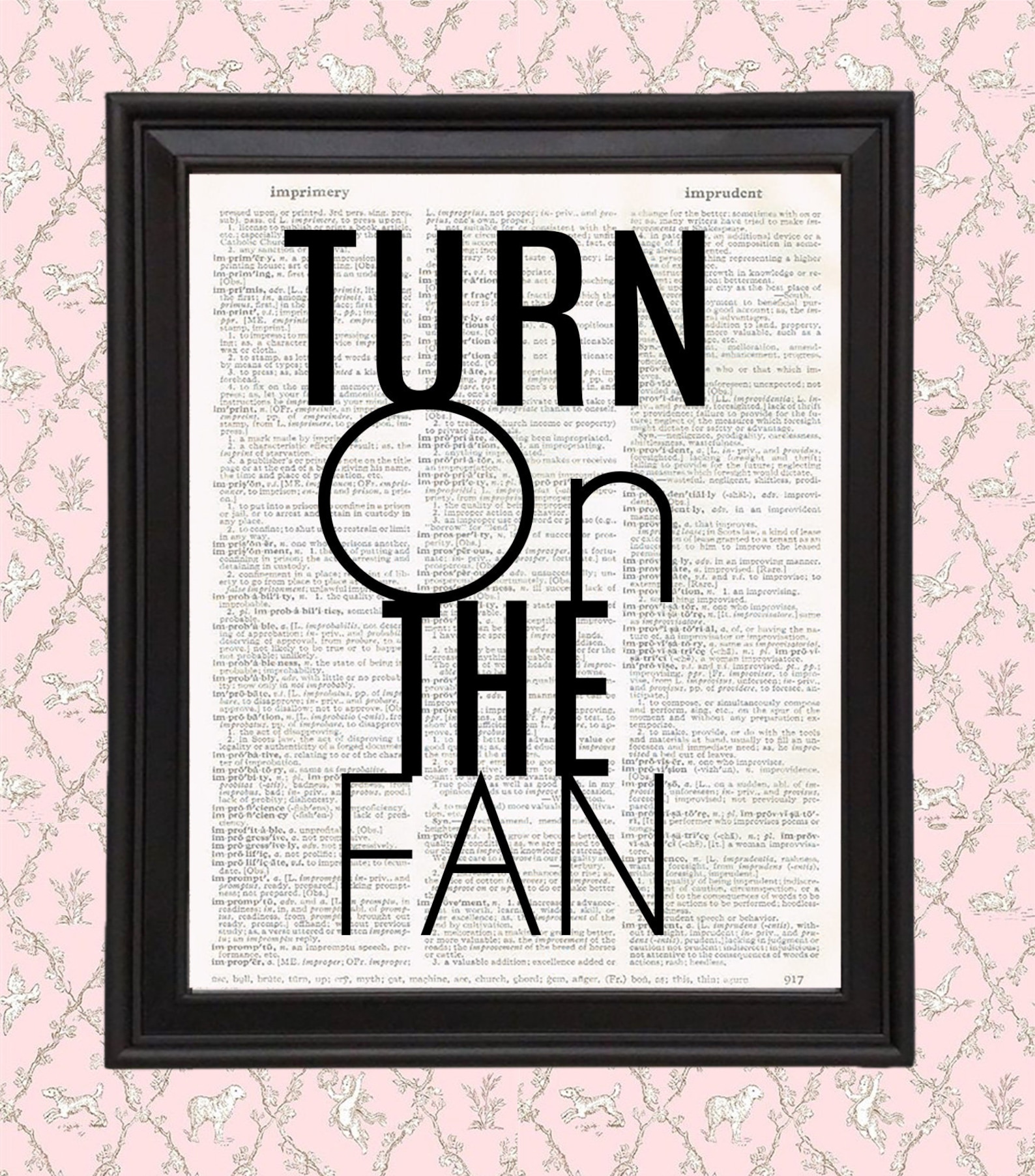 Funny Bathroom Sign turn on the Fan Print Funny Etsy