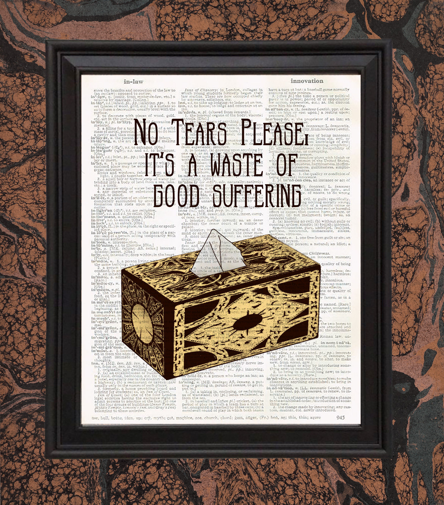 Pinhead Quote Art Hellraiser Tissue Box Print No Tears Please - Etsy Pinhead Quote Art Hellraiser Tissue Box Print No Tears Please - Etsy