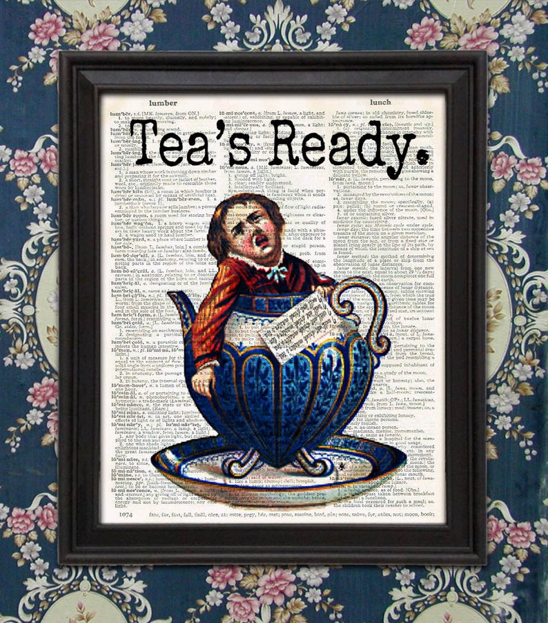 Weird Boy in Tea Cup TEA TIME Funny Kitchen Decor Unique Etsy